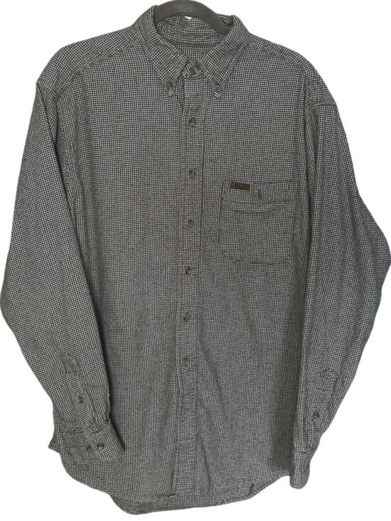 Woolrich Other - Woolrich Flannel Shirt Mens Large Houndstooth Long Sleeve Cotton Button Up